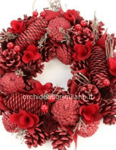 Ghirlanda natalizia rossa 