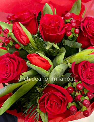 Bouquet rosso per laurea