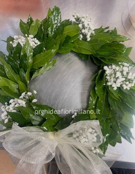 Coroncina di alloro con gisofila